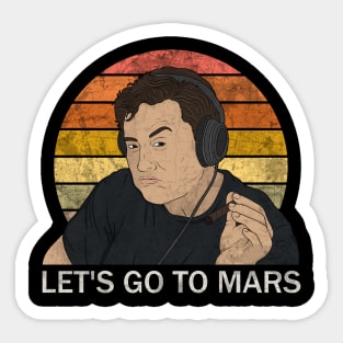 Elon Musk Smoking Let's Go to Mars Sticker